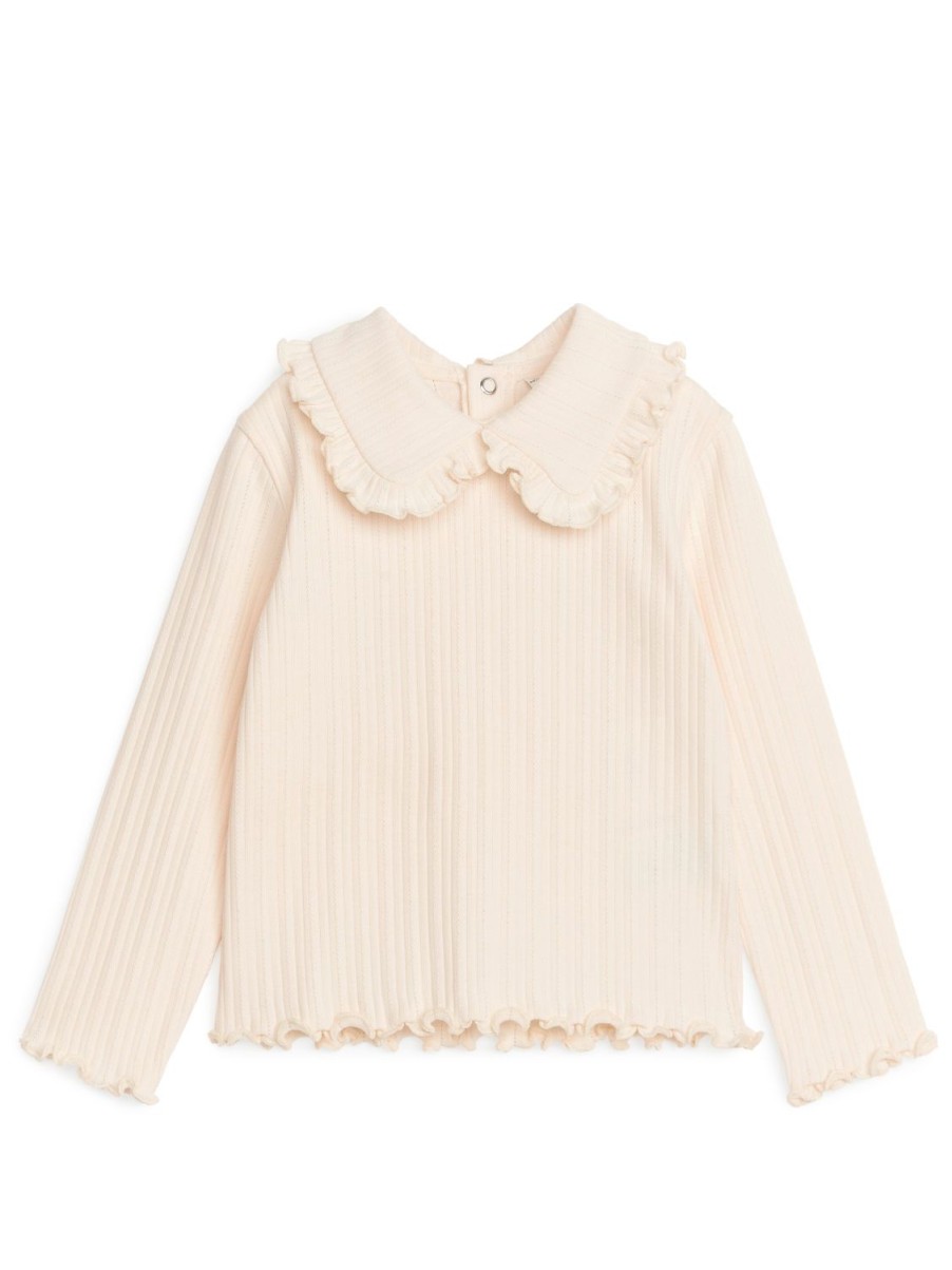 Barn Arket Toppar & Sweatshirts | Frill Collar Pointelle Top