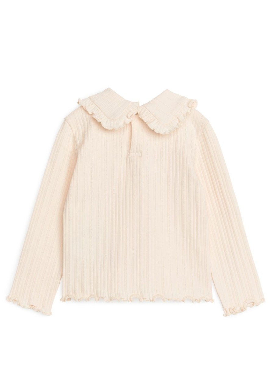 Barn Arket Toppar & Sweatshirts | Frill Collar Pointelle Top