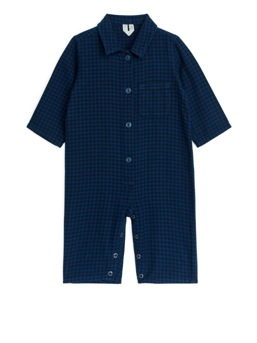 Baby Arket Bodys | Gingham Flannel Jumpsuit