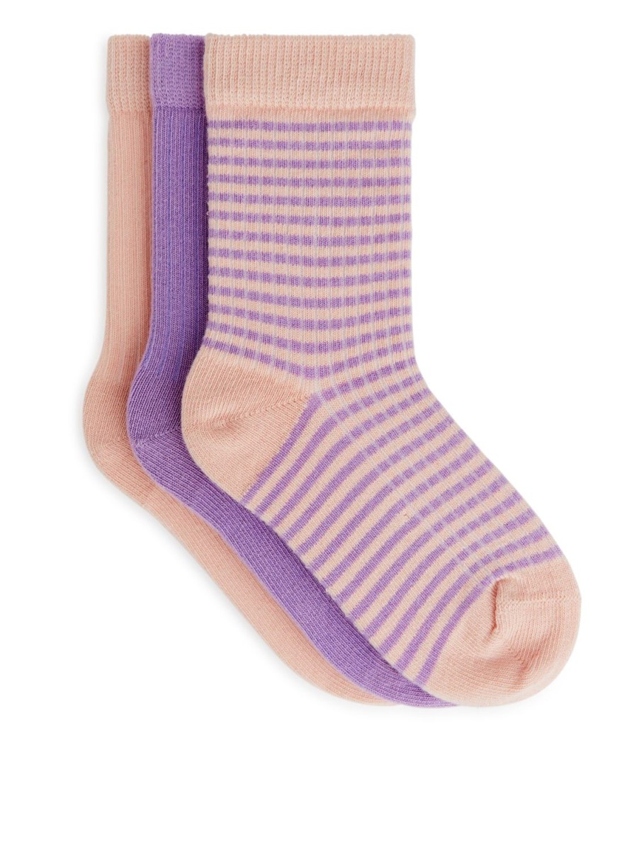 Barn Arket Strumpor & Strumpbyxor | Rib Knit Socks, 3 Pairs