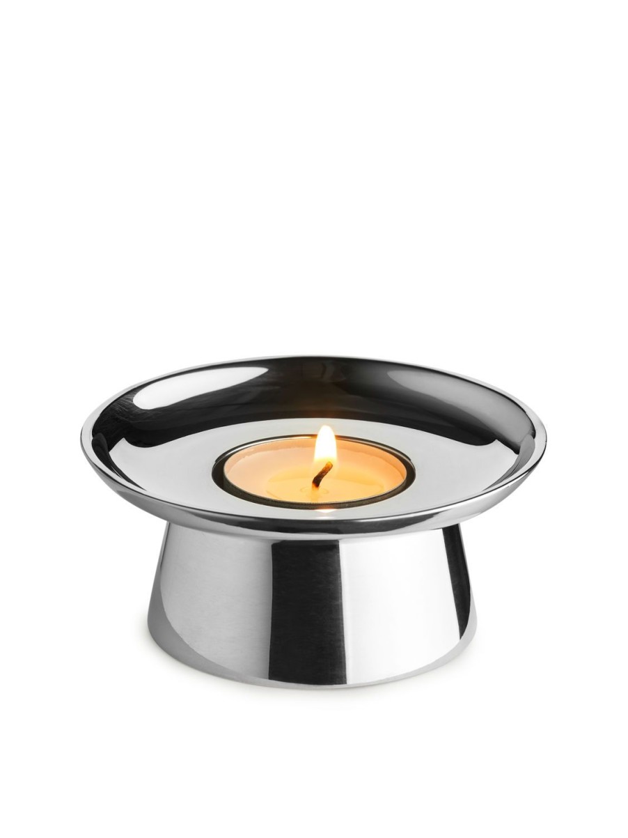 Home Arket Ljus | Silver-Plated Tea Light Holder