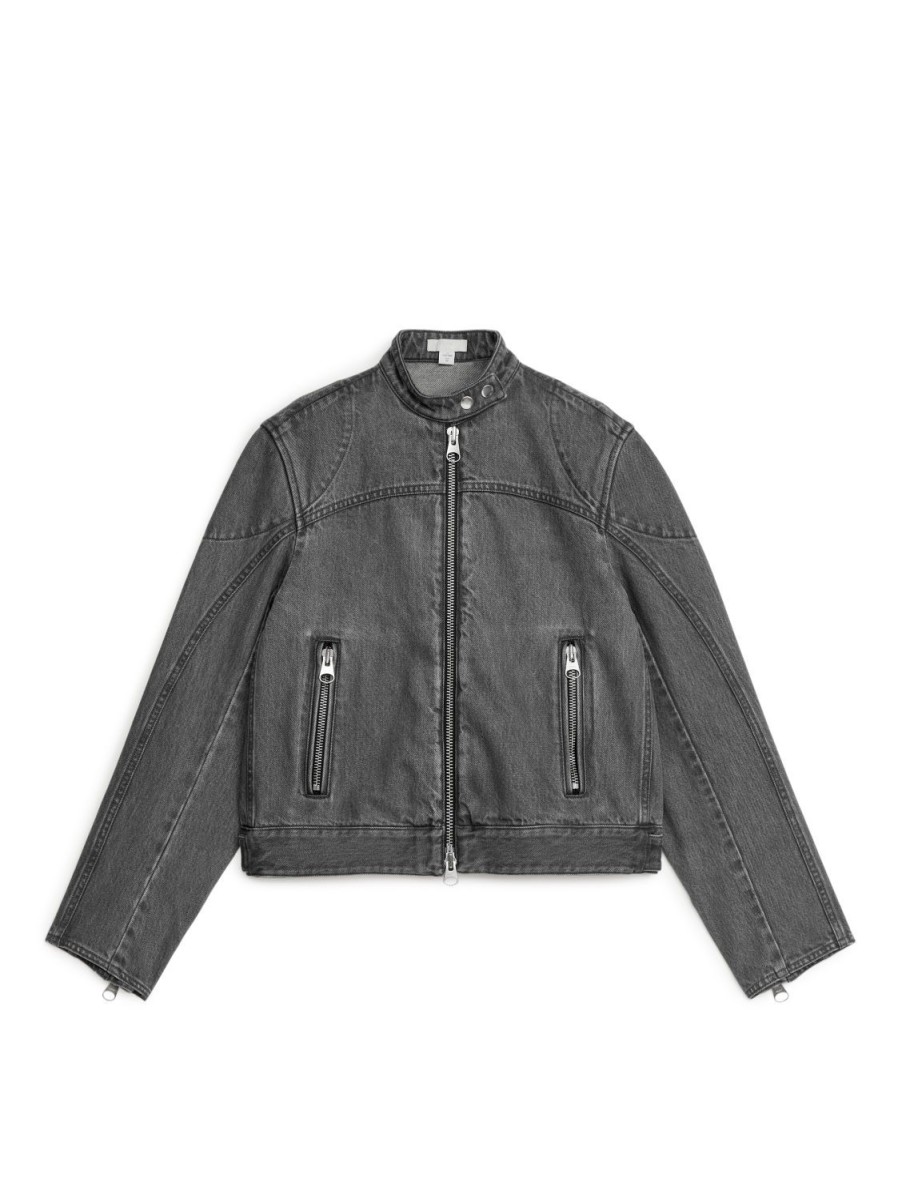 Dam Arket Kappor & Jackor | Racer Denim Jacket