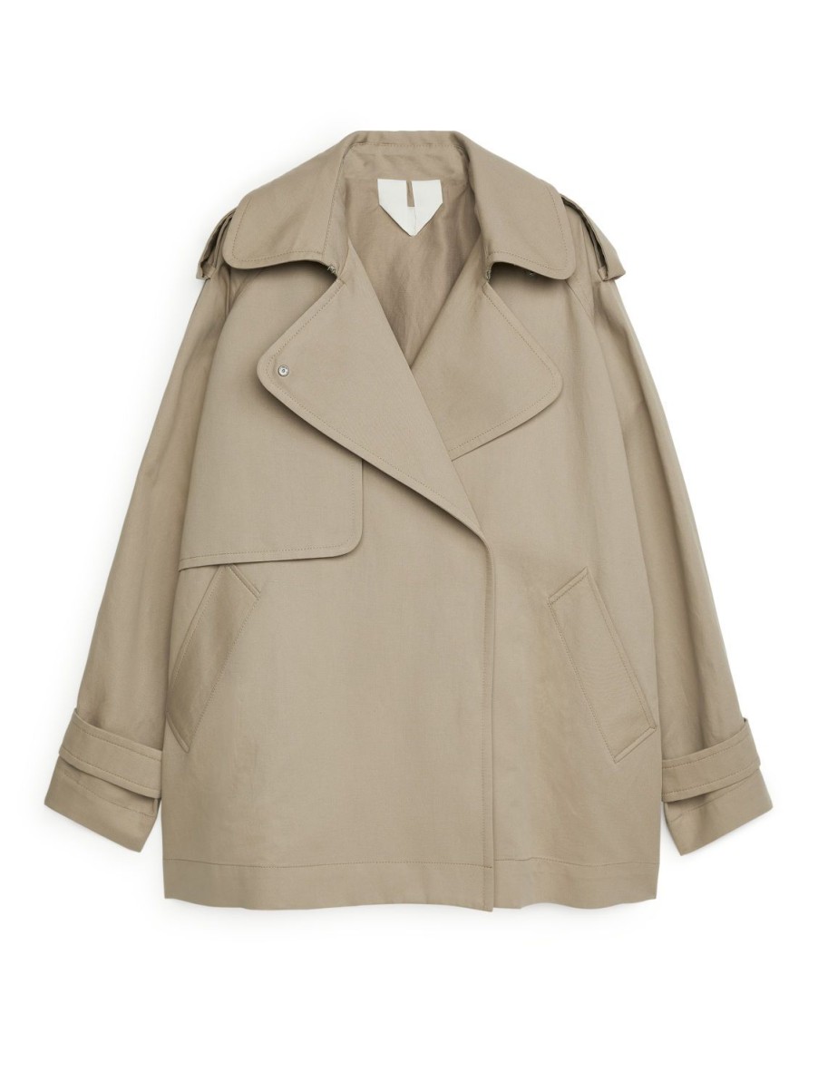 Dam Arket Kappor & Jackor | Short Trench Coat