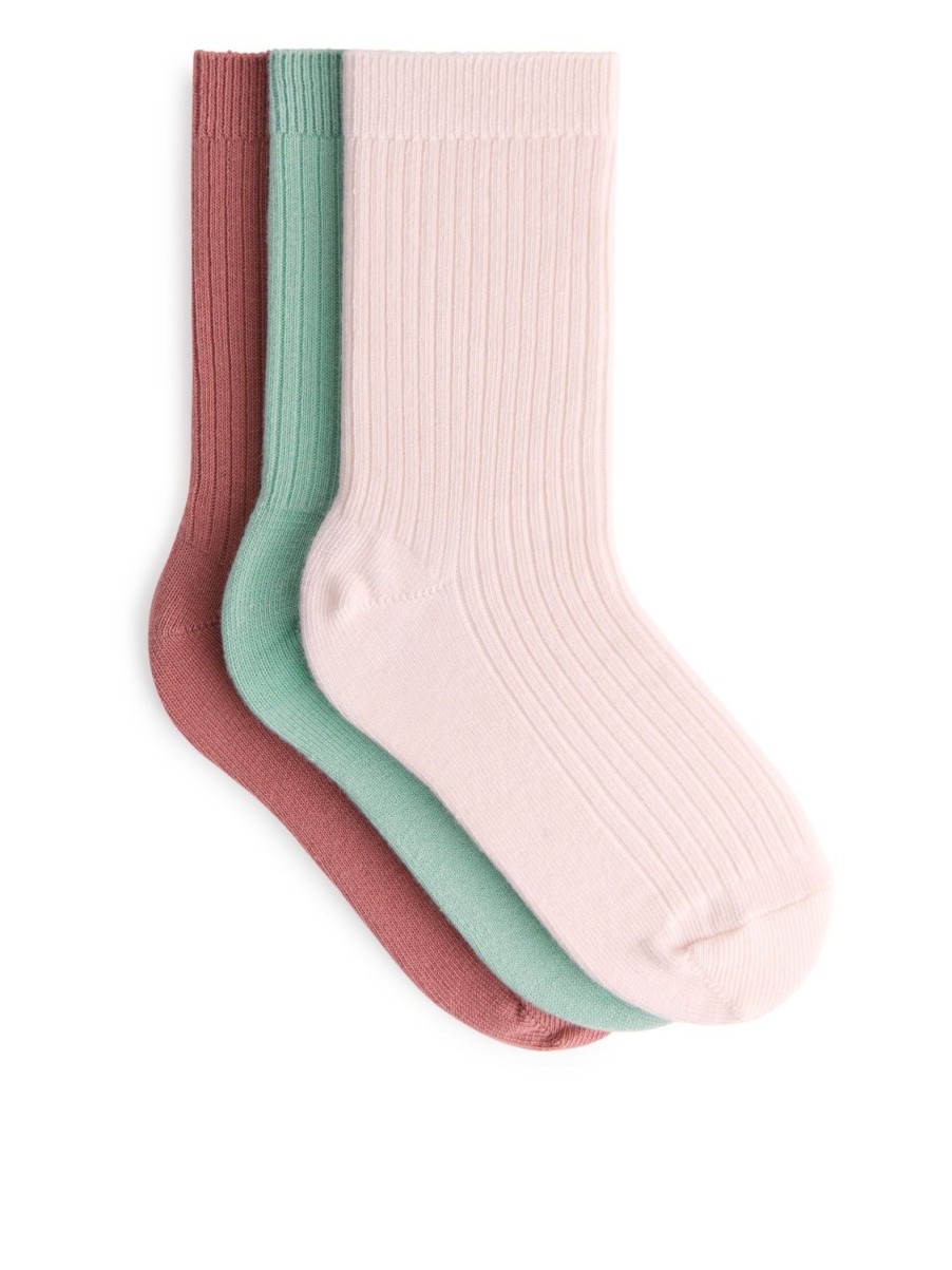 Barn Arket Strumpor & Strumpbyxor | Rib Knit Socks, 3 Pairs