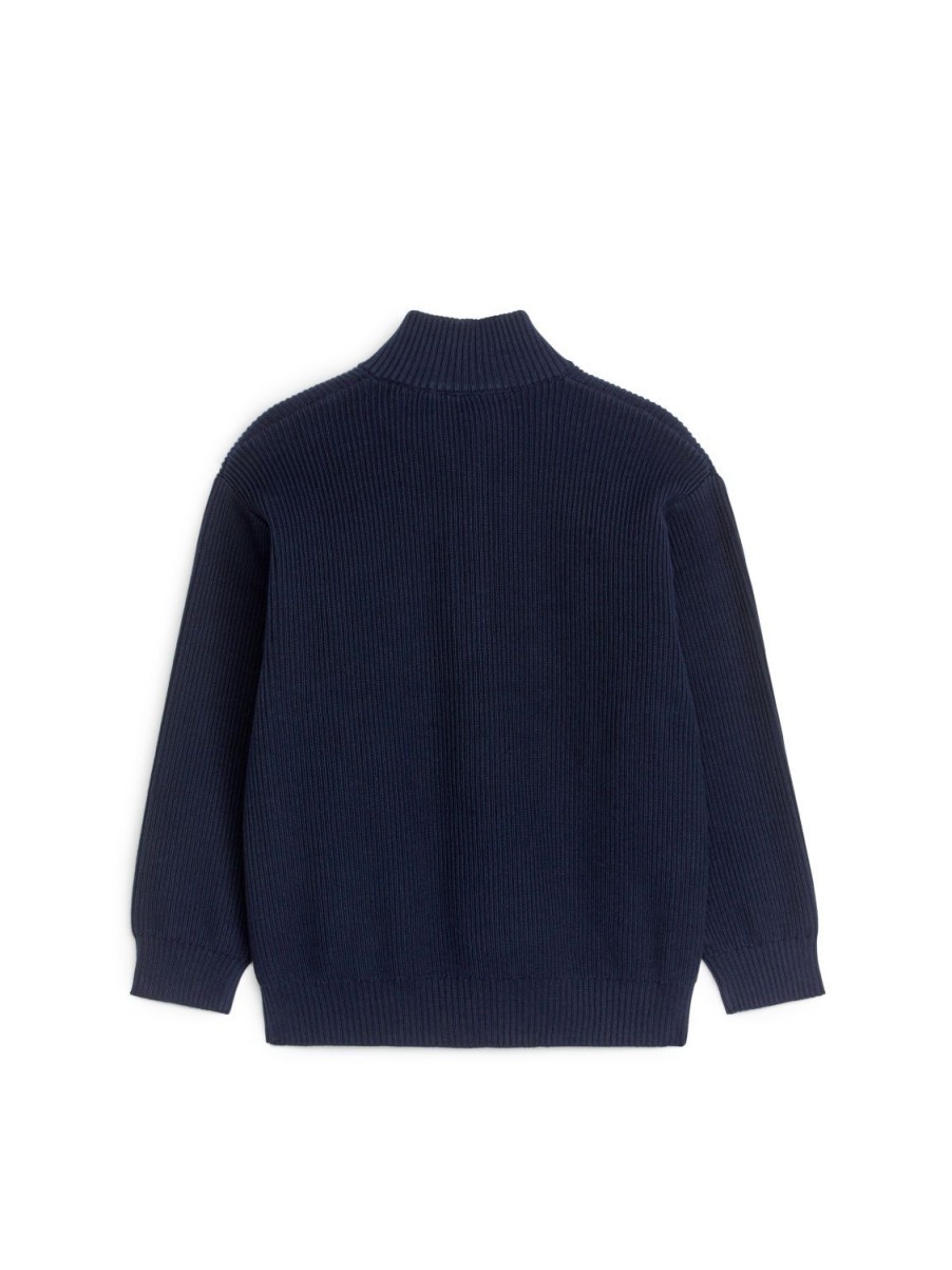 Barn Arket Toppar & Sweatshirts | Ribbed Half-Zip Jumper