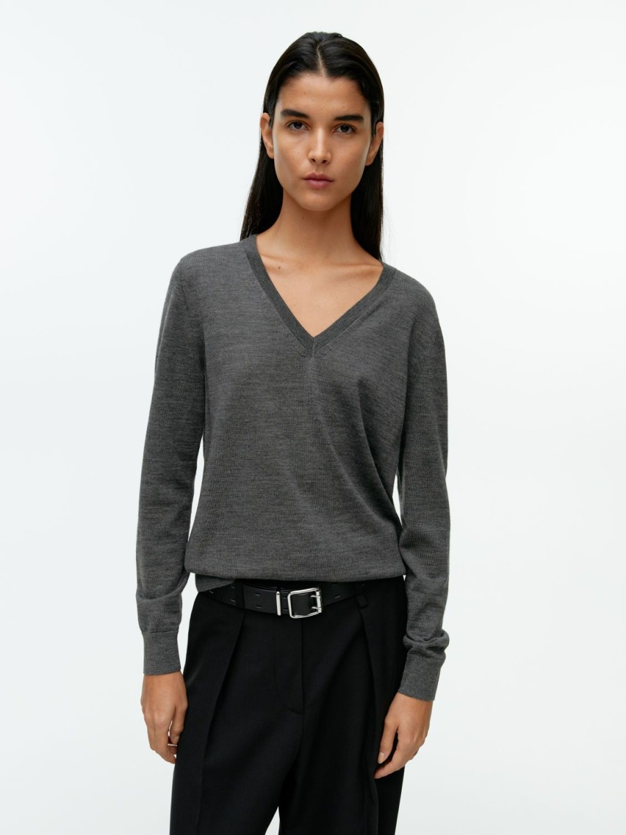 Dam Arket Stickat | V-Neck Merino Jumper