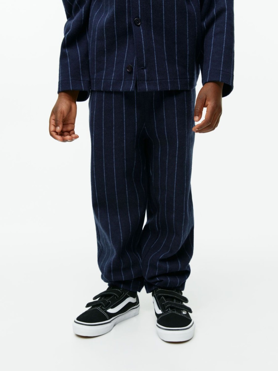 Barn Arket Byxor & Shorts | Pinstripe Cotton Sweatpants