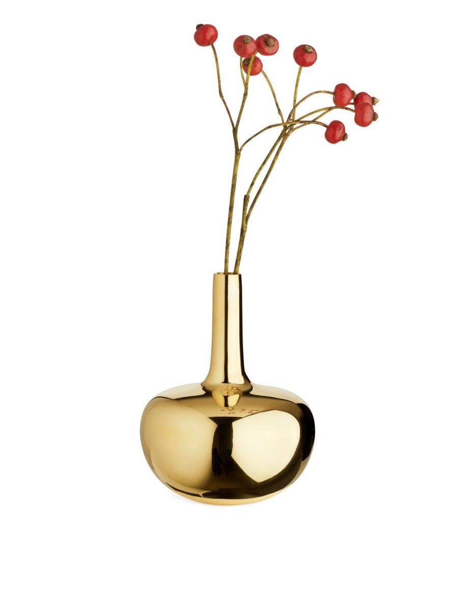 Home Arket Ljus | Brass Vase 11 Cm