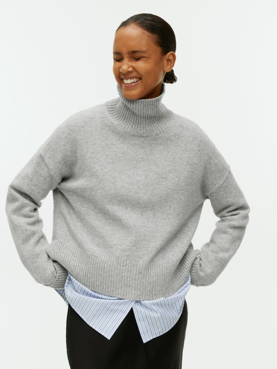 Dam Arket Stickat | High-Neck Wool Jumper