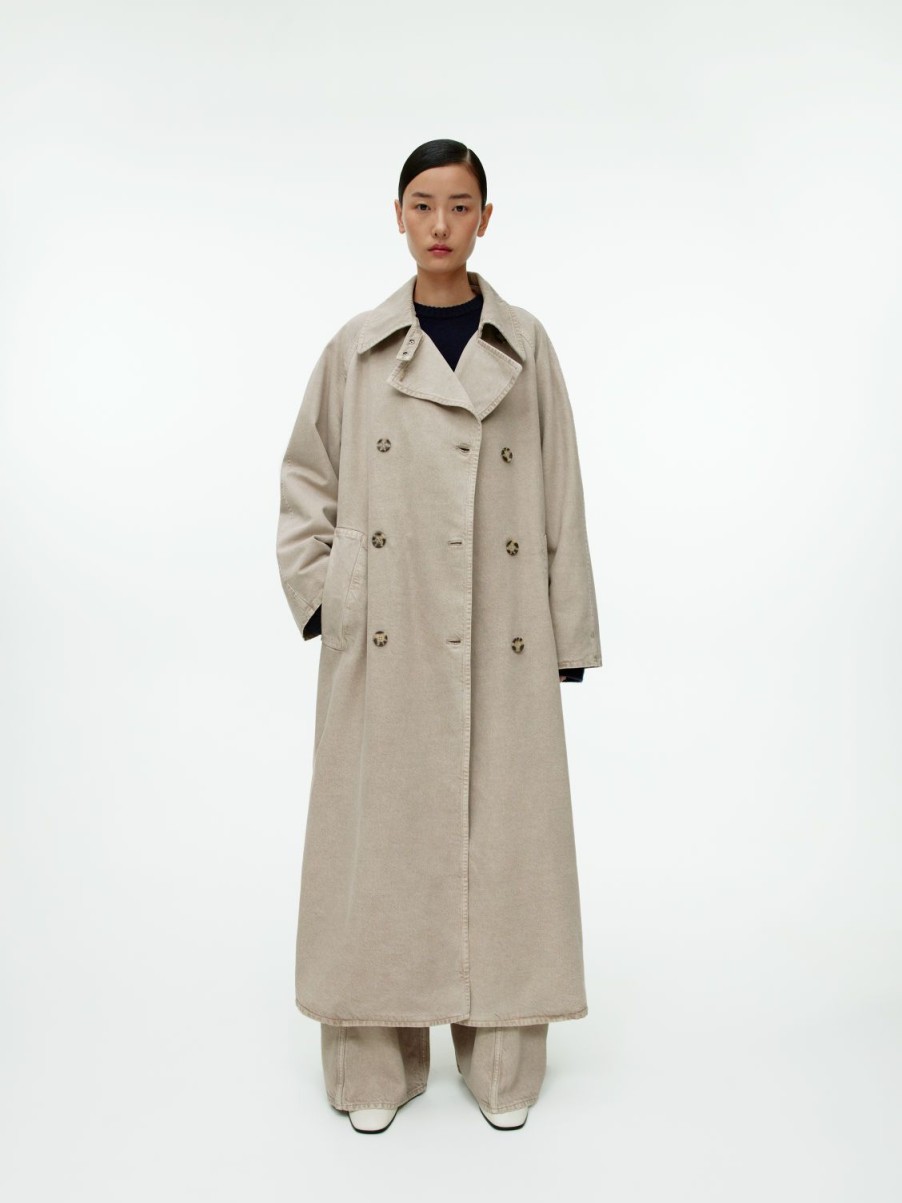 Dam Arket Kappor & Jackor | Garment-Dyed Trench Coat