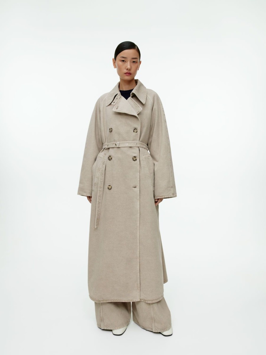 Dam Arket Kappor & Jackor | Garment-Dyed Trench Coat