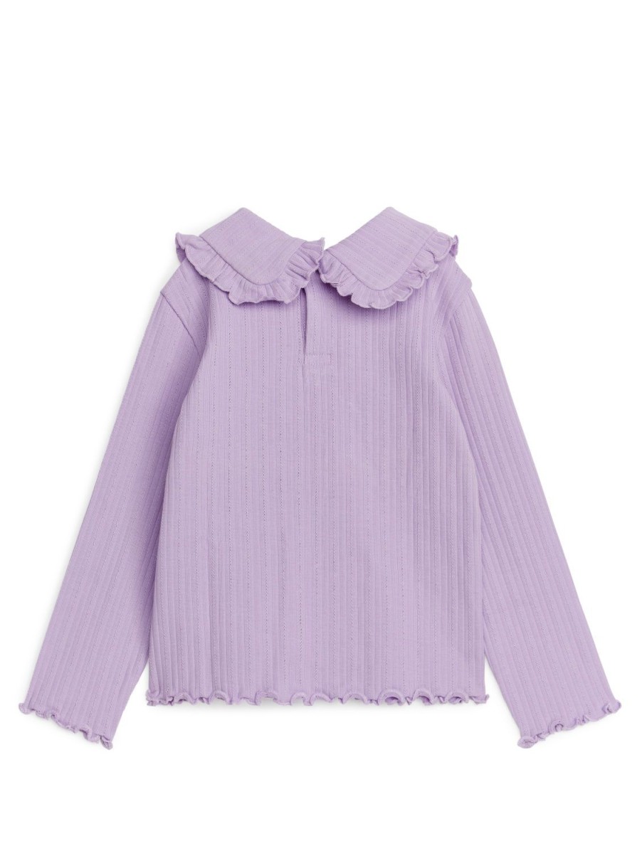 Barn Arket Toppar & Sweatshirts | Frill Collar Pointelle Top