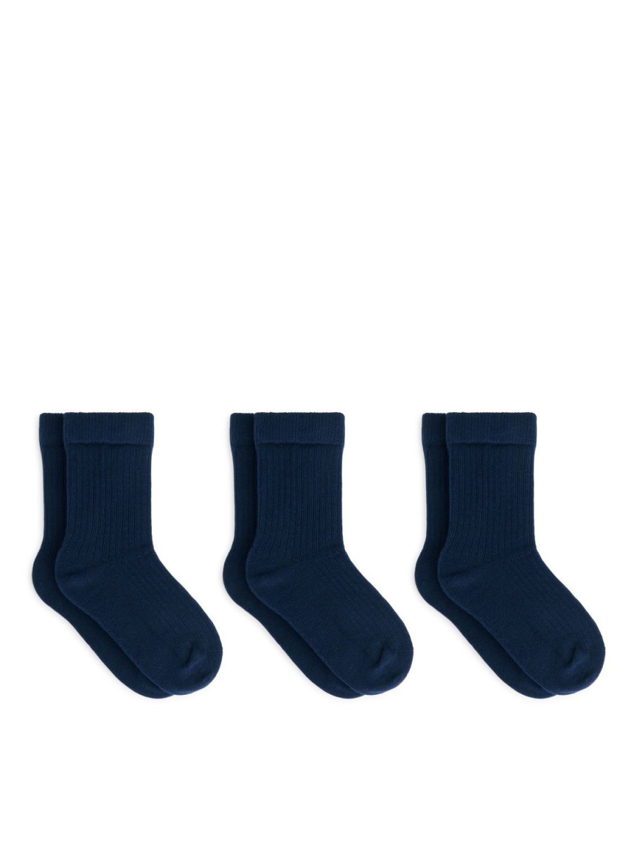 Barn Arket Strumpor & Strumpbyxor | Rib Knit Socks, 3 Pairs