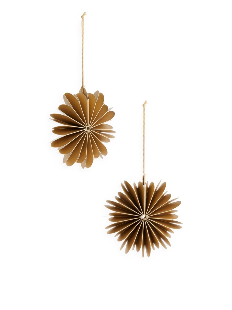 Home Arket Dekorationer | Snowflake Ornaments Set Of 2