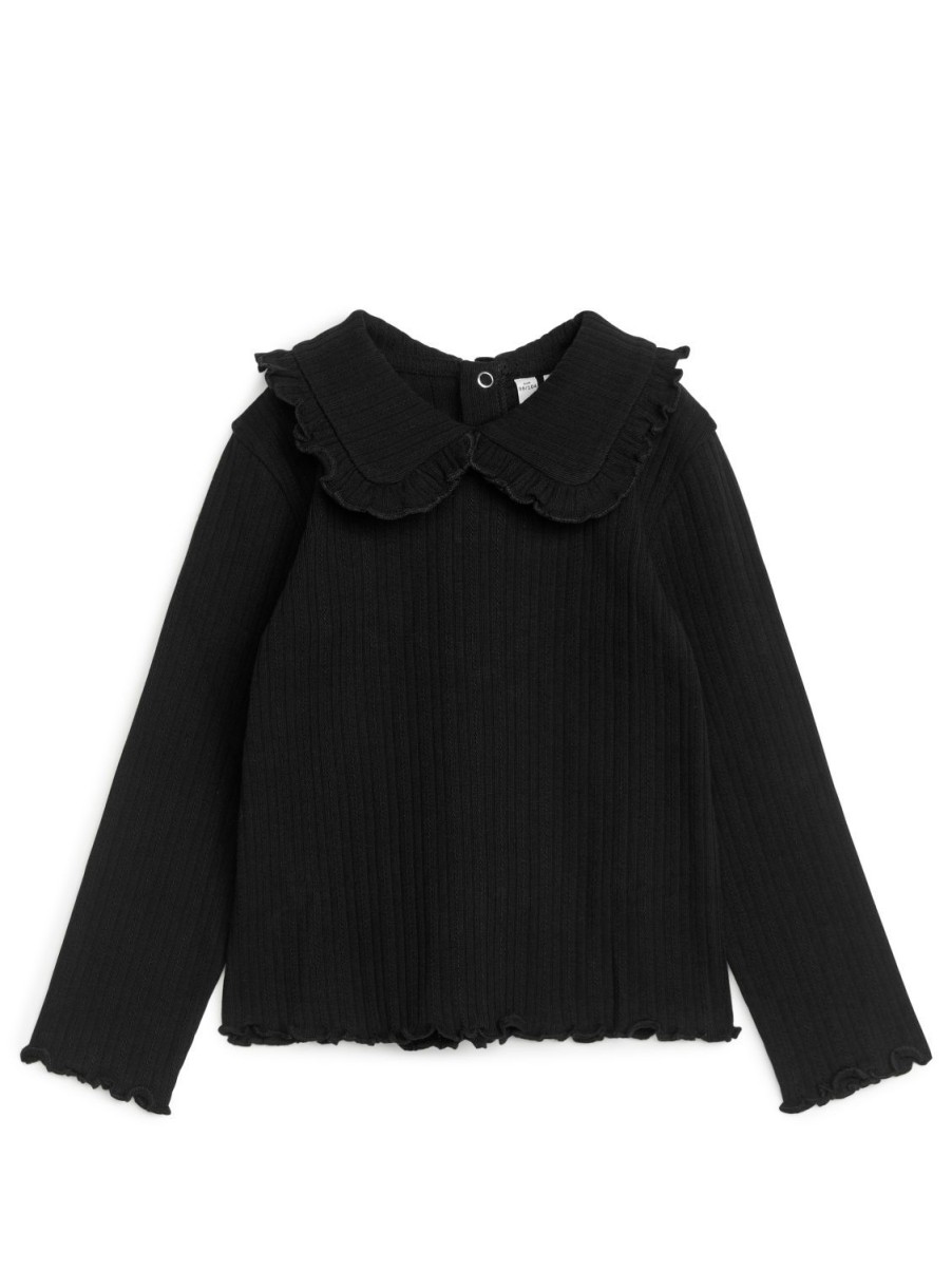 Barn Arket Toppar & Sweatshirts | Frill Collar Pointelle Top