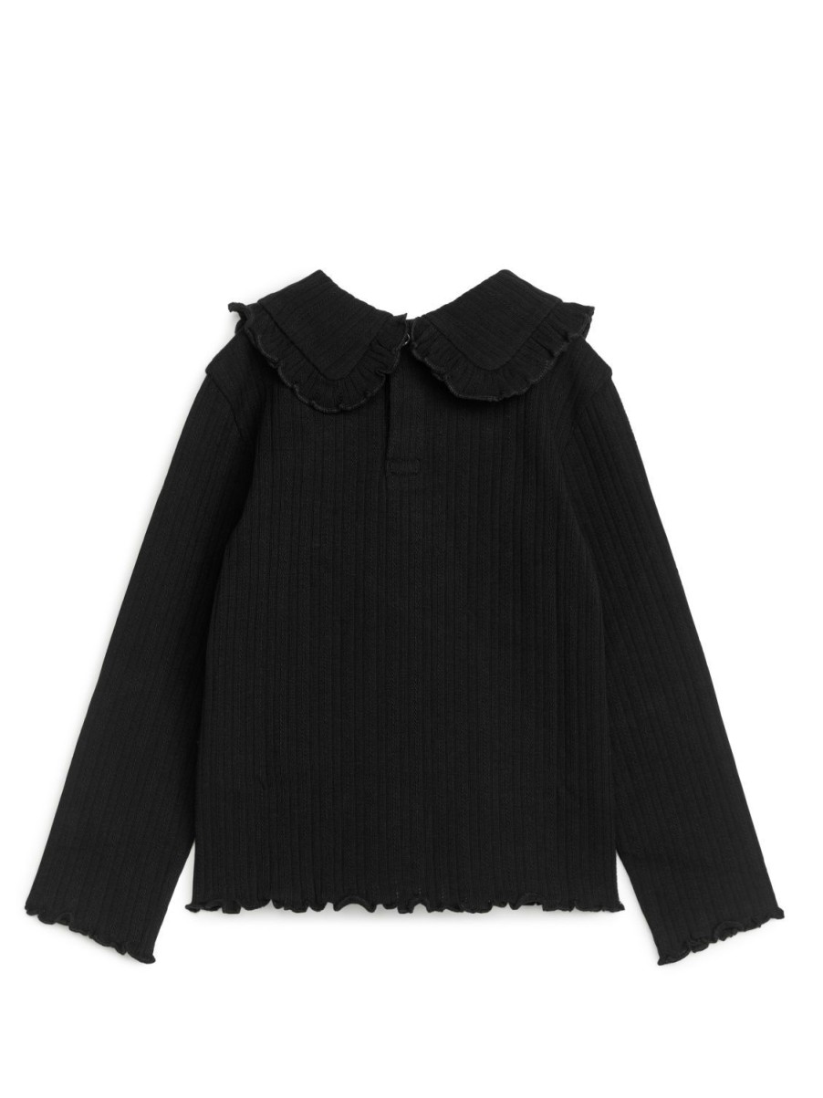 Barn Arket Toppar & Sweatshirts | Frill Collar Pointelle Top